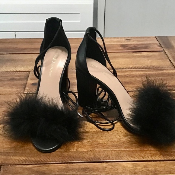 BCBGeneration Bing Heeled Sandal~Black~Size 8 - Picture 5 of 12